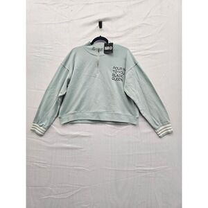 Legendary Rootz Womens XL Mint Green Pour Into You Black Queen Qrtr Zip Pullover